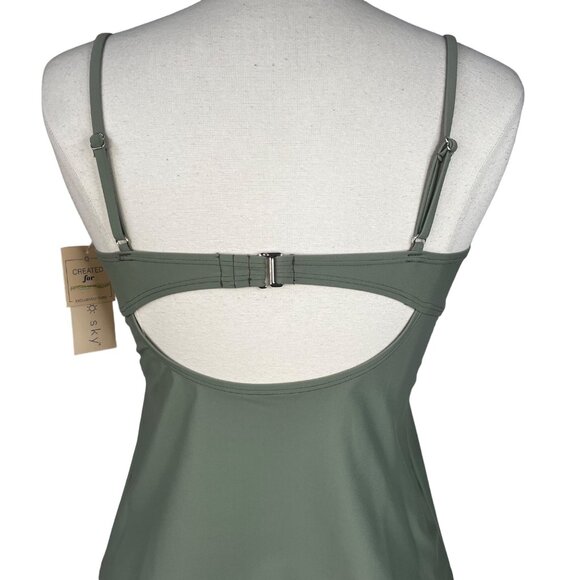 Indigo Sky By Marices Womens Swim Tankini Tank Top Green Size Large New - Picture 5 of 9